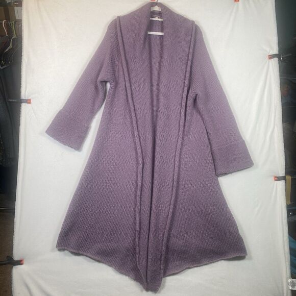 Soft Surroundings Women’s Large Purple Open Front Long Knit Cardigan Sweater - Picture 1 of 13